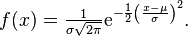 loi normale_équation de courbe de Gauss