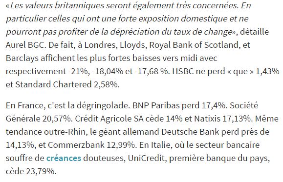 brexit banques les echos 24 juin 2016